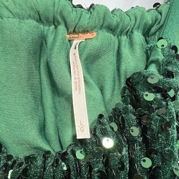 New Free People Nova Convertible Sequin Mini Dress Size L - Picture 7 of 8